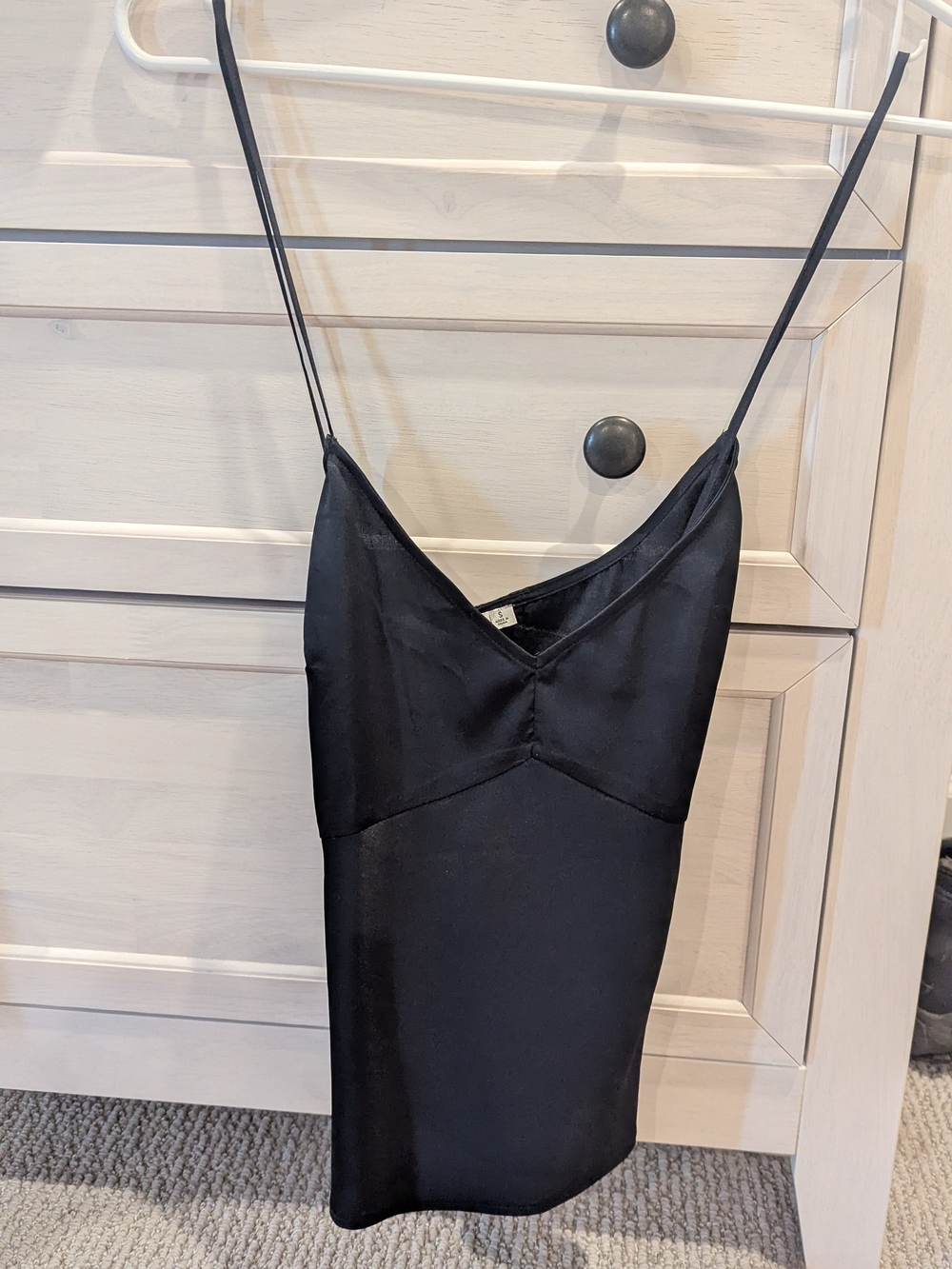 Satin Tank Top With Cross Back Straps